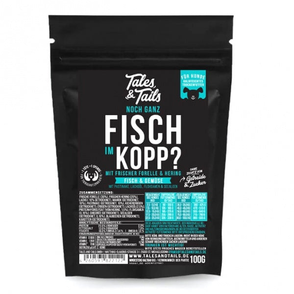 Tales and Tails Pehme Kuivtoit Täiskasvanud Koertele (60% Kala) 100g