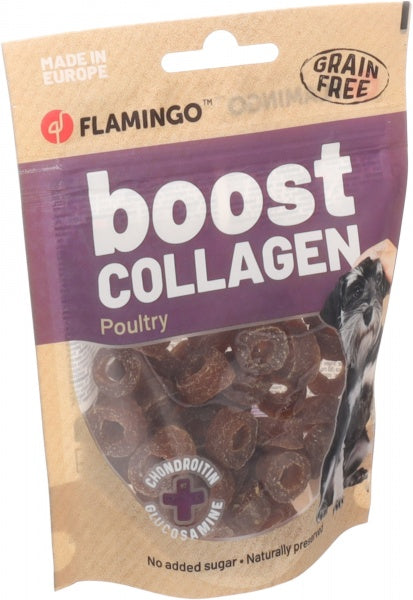 Flamingo Dog Treats - Boost Bits with Chicken & Collagen 60g