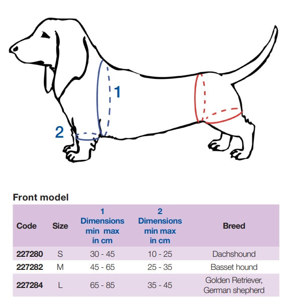Genia Käeshoitavad Traksid Haigele Koerale S (Eesmised Käpad) 30-45cm / Sinine – pilt 2