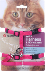 Flamingo Cat Harness + Leash "Lomi", Pink