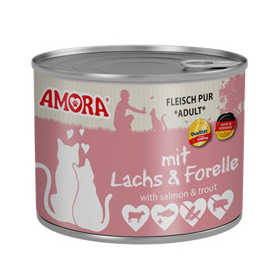 Amora Kassikonserv Veiseliha, Lõhe ja Forelliga (Lachs und Forelle) 200g