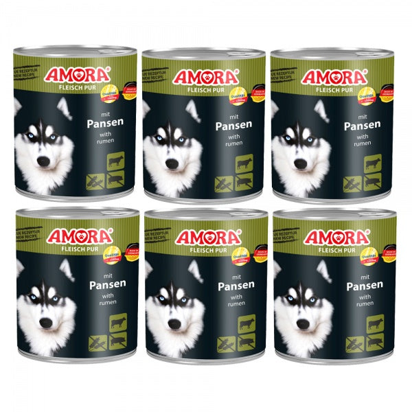 Amora Pansen Koerakonserv (Veiseliha ja Magu) 800g x 6tk