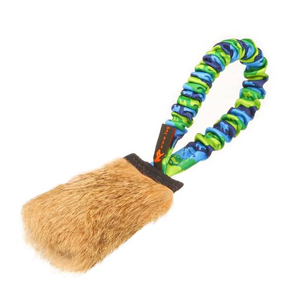 Tug-E-Nuff Pocket Bungee Squeaker jänesenahast tirimismänguasi koerale