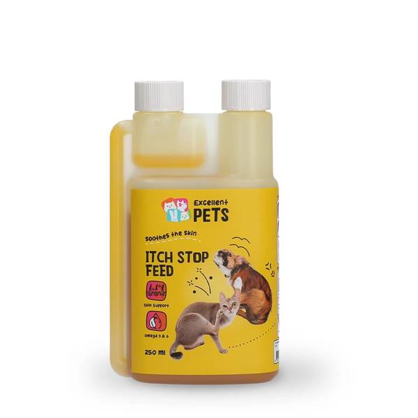 Excellent Pets Itch Stop Feed - Sügeluse leevendaja koerale ja kassile 250ml
