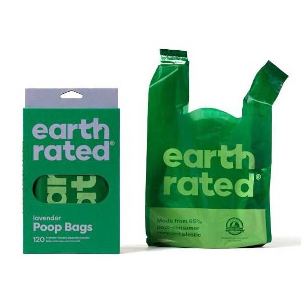 Earth Rated 100% hermētiski maisiņi ar smaržīgu rokturi (120 gab.)