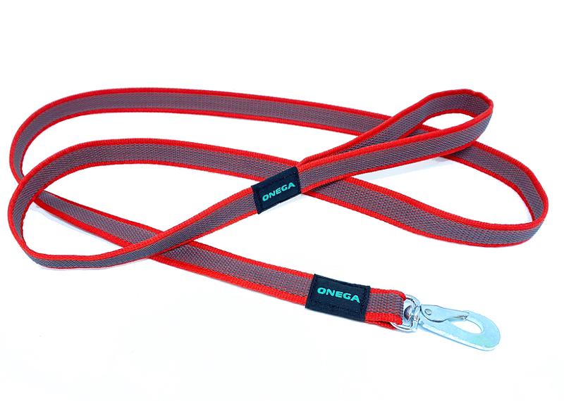Onega Kummeeritud Jalutusrihm Koerale, Punane (BGB-karabiiniga) 20mm x 3m – pilt 2