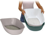 Stefanplast Sõelutav Liivakast Kassile "Furba Chic Maxi" Helehall 69,5x47x26cm – pilt 2