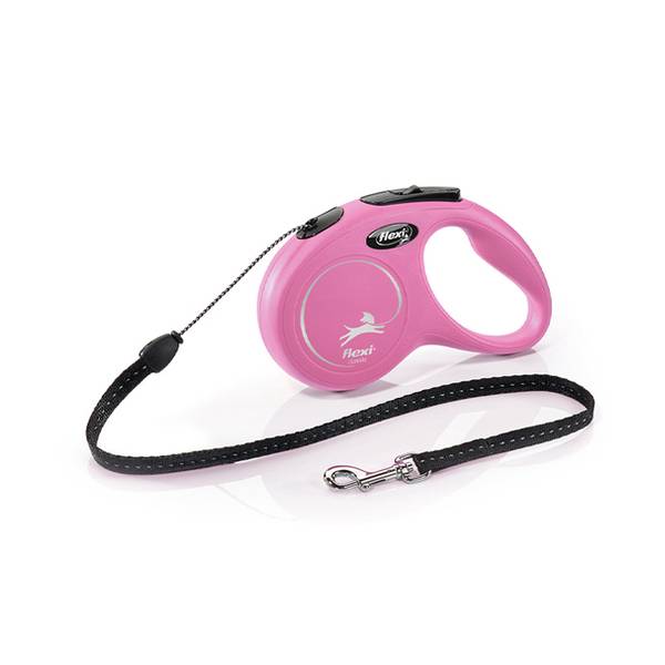 Flexi M New Classic Roosa Nöör 8m 20kg