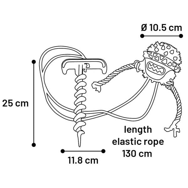 Flamingo Mänguasi Koerale Gazo + Spiraalvai – pilt 2