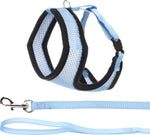 Flamingo Harness For Cats with Leash, Blue 37cm / 43-55cm
