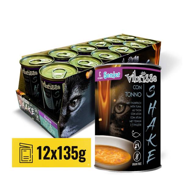 Vibrisse Shake Tuunikala Supp Seenior Kassile 135g x 12tk