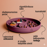 ne&no® söömist aeglustav kauss / lakkumismatt kassidele & koertele | steel blue – pilt 4