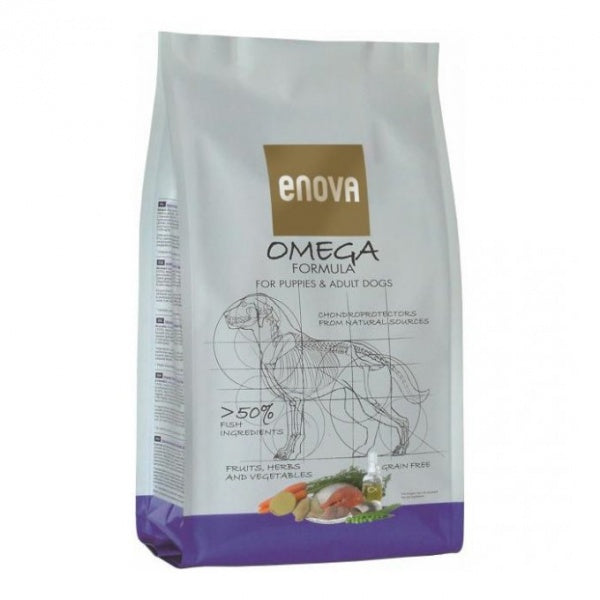 ENOVA Omega Teraviljavaba Kuivtoit Koerale Lõhe ja Heeringaga 2kg