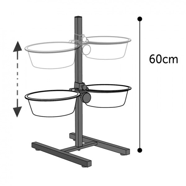Flamingo Söögikausid Statiivil Ø 25cm, M 2x2500ml – pilt 2