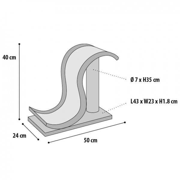 Flamingo Kassi Kraapimispost "Grivola" 50x24x40,5cm – pilt 2