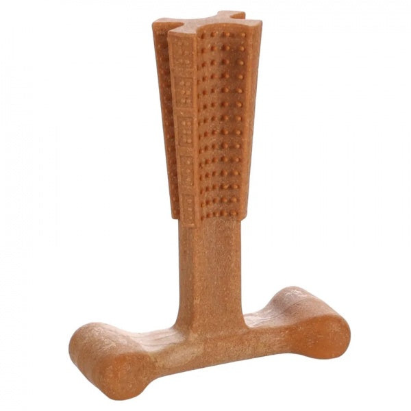 Flamingo Mänguasi Koerale Nyl'o Bamboo T-Bone (Veiselihamaitseline) M 14.5cm