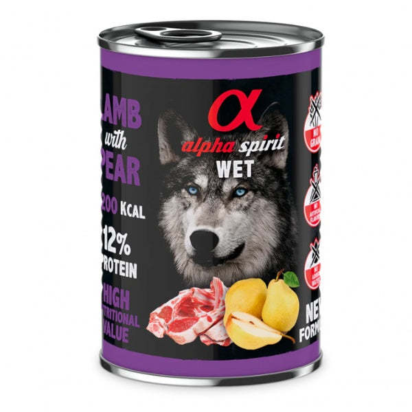 Alpha Spirit Konserv Koerale Lamba ja Pirniga 400g